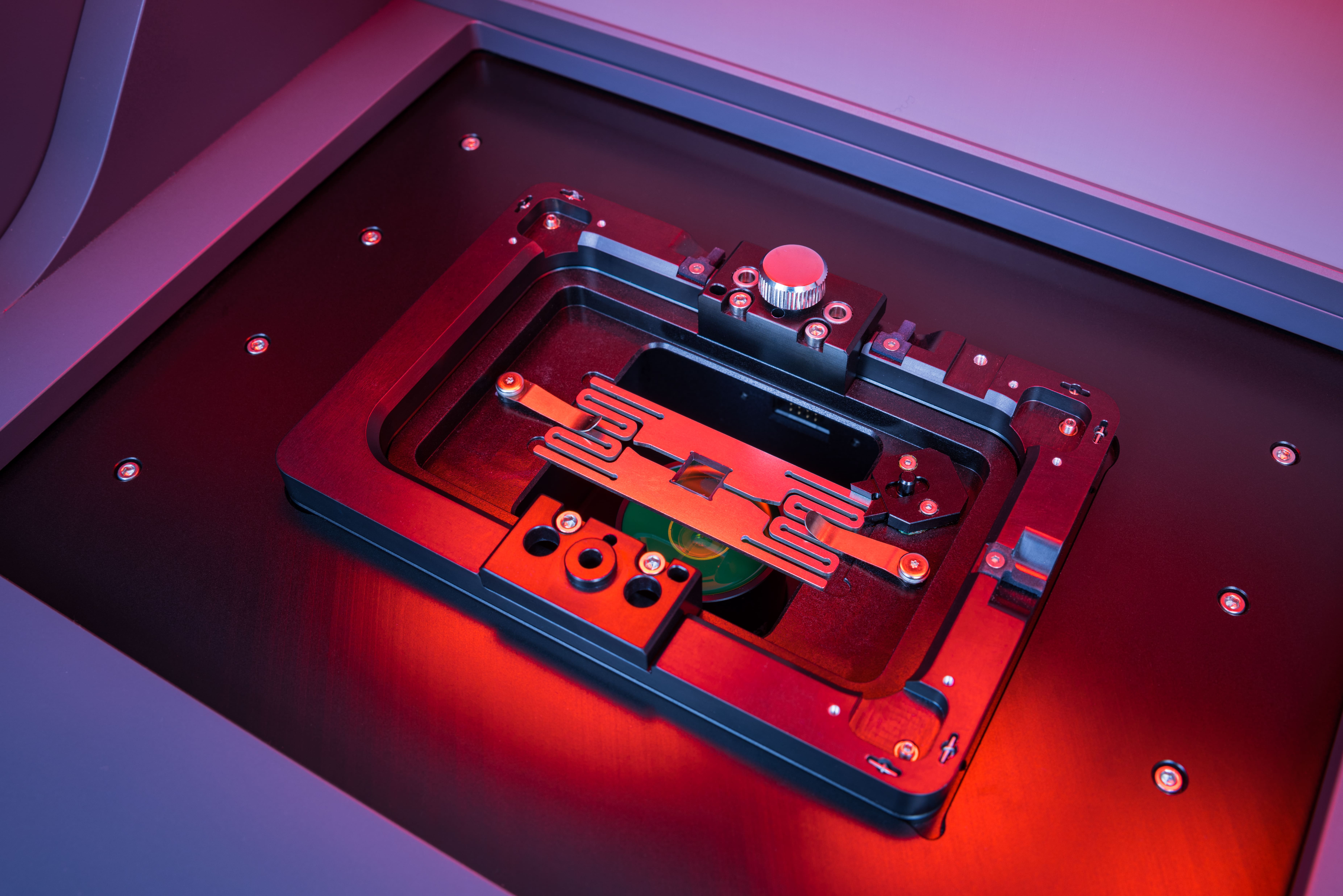 Bauraum des 3D-Druckers von UpNano