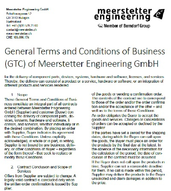 Meerstetter specifies its GTC for you